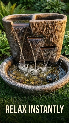 The Easiest Way to Add Zen to Your Patio #waterfountain #garden