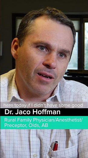 Preceptors like Dr. Hoffman in Olds are paying it forward