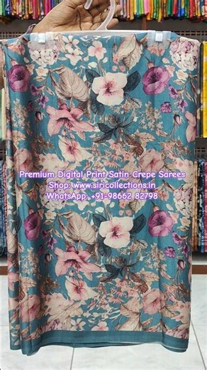 Latest Digital Print Satin Crepe Sarees #siricollectionsnizampet #digitalprintsarees #newarrivals