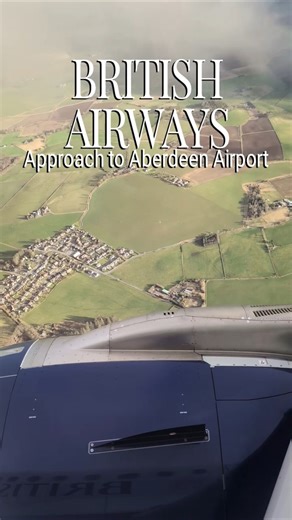 Final approach too Aberdeen (ABZ) Airport Scotland #flying #airplane