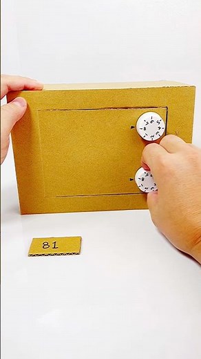 Cardboard craft How to make a simple "safe". Look at the channel top #shorts