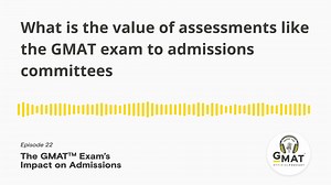 34 reactions |  Is the #GMAT exam still valid in a testing optional world? Join @YaleSOM @RotmanSchoolOfManagement and @BusinessRice administrators as they break down what taking the #GMAT tells admissions committees about you. Only on this #podcast. Listen now: https://hubs.la/H0T36VR0 | GMAT by GMAC | Facebook