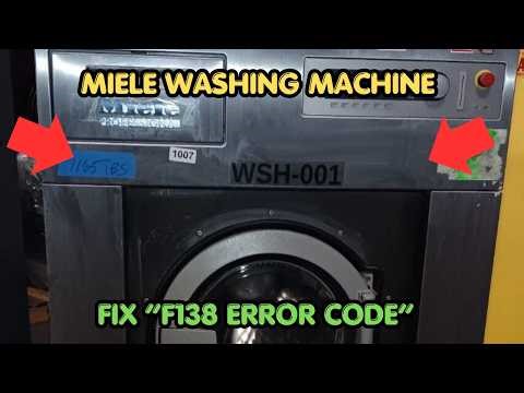 How To Fix Miele Washing Machine F138 Error Code?