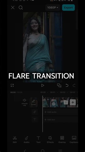 FLARE TRANSITION TUTORIAL #edit #editing #capcut