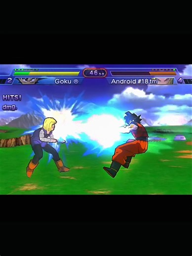 GOKU VS ANDROID 18 GAME PLAY WITH MOBILE #dragonball #edit #shorts #shorts