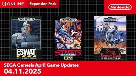 SEGA Genesis – Nintendo Switch Online adds ESWAT: City Under Siege, Streets of Rage, and Super Thunder Blade