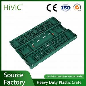 [Hot Item] Heavy Flip Top Storage Box Duty Large Plastic Collapsing Vegetable Folding Crate