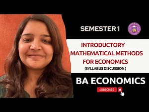 Introductory Mathematical Methods for Economics (MME) Syllabus (Updated) 2023 | B.A. Economics Video Lecture | IIT JAM Economics Crash Course