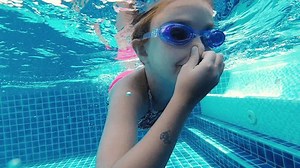 Cute Little Girl Swimming Underwater Pool Stock Footage Video (100% Royalty-free) 3610551035 | Shutterstock
