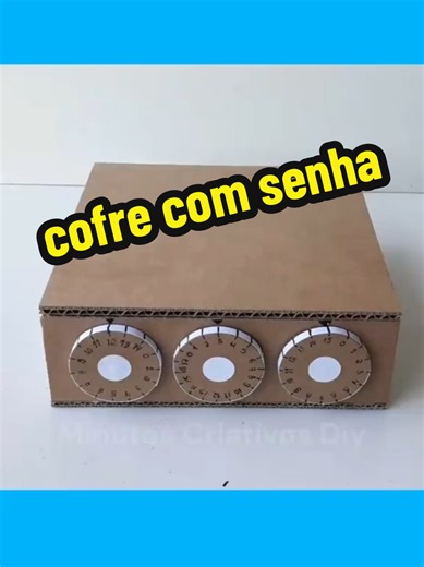 Cofre com Senha Feito de Papelão: DIY Criativo