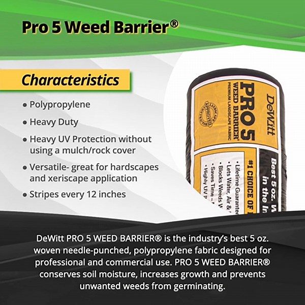 Watch DeWitt P5 Pro 5 Commercial Landscape 5oz Weed Barrier Fabric on Amazon Live