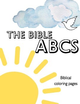 ABC Biblical Coloring Book Printable Digital Download