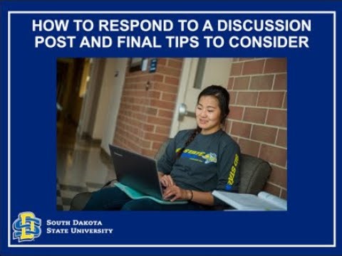 How to Respond to a Discussion Post