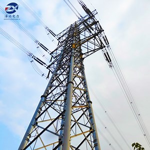 [Hot Item] 33kv Transmission Line Tower Steel Tube Pylons Self Supporting Electric Pole