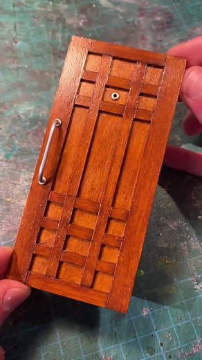 Making a Miniature Door!! #satisfyingart #miniature #tiktokart #creative
