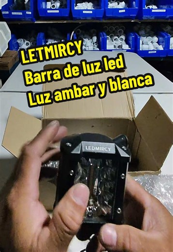 LEDMERCY led light pods 2pcs 4in color ámbar white auxiliary flashing #car #lights #4x4 #truck #tiktokshop