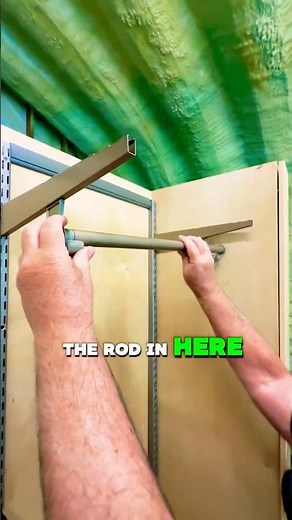 ￼ installing the closet culture poles! #cabinets #closet #diy