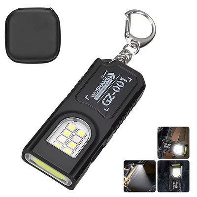 Powerful Mini LED Keychain Flashlight USB Rechargeable  Waterproof EDC SOS Light | eBay