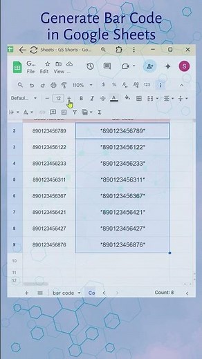 Generate Bar Code in Google Sheets