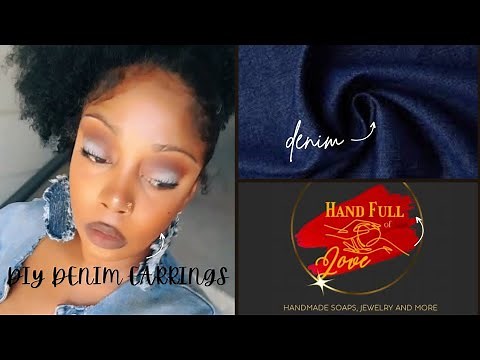 diy denim earrings (beginner friendly)