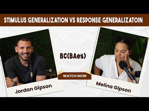 Stimulus Generalization vs Response Generalization