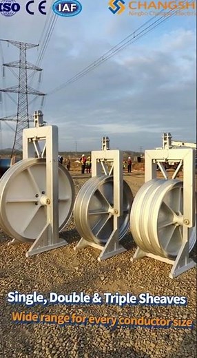 Must-See OHTL Conductor Stringing Block Secret! 🔥