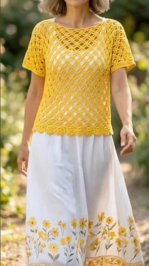 Only 2 Pieces? 🧶 The Easiest Crochet Blouse Ever