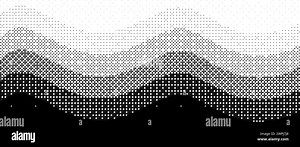 Pixelated wave line gradient texture. Black dithered gradation background. Retro bitmap video game wallpaper. Vintage undulate pixel halftone 8 bit overlay print. Vector wiggly striped fading backdrop Stock Vector Image & Art - Alamy