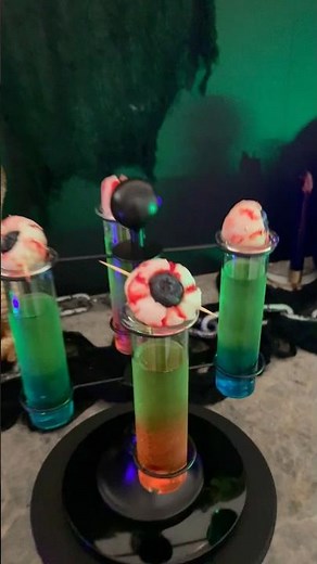 Eyeball Shots with lychee blueberry eyeballs!