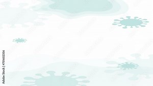 Virus icons pattern animation. Covid-19 concept design template. SARS-CoV-2 COVID-19 pandemic outbreak concept. Microscope coronaviruses influenza as dangerous flu strain cases as a pandemic.