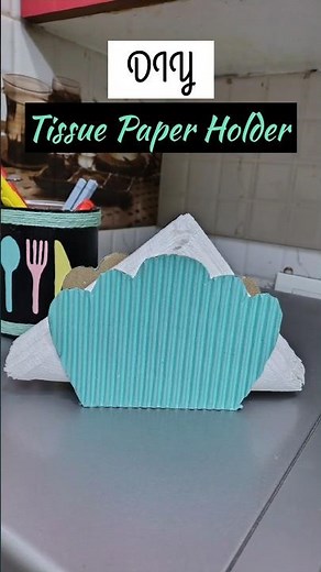 😍Super Easy DIY Tissue Holder | how to make tissue holder with cardboard #shorts #kitchenessentials