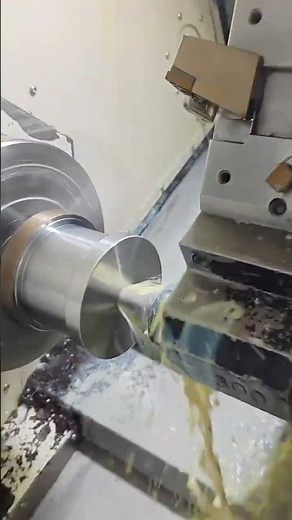 CNC turning machine U driling run program for #cnc#cncturningmachine #cncmill