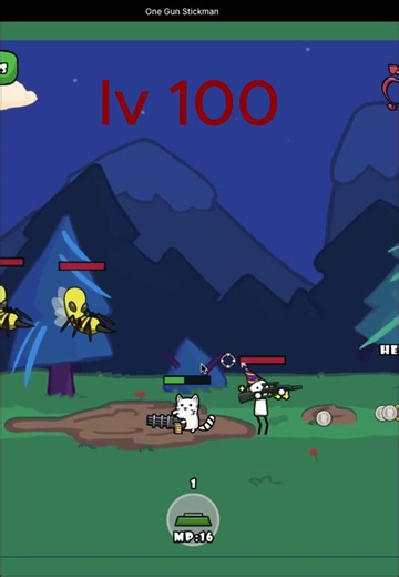 one gun stickman lv1 vs lv100