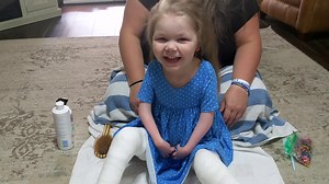 85K views · 5.4K reactions | This is how we wash Ana's hair when she's going through serial casting (or even after surgery). We use a rinse-less shampoo I purchased on Amazon (there are multiple brands out there and you can even get it from Target or other stores) and I used a spray in conditioner this time but I don't always. Easy peasy lemon squeezie!! | Team AMC Ana | Facebook