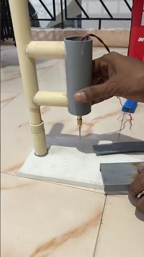 🔧 DIY Adjustable Mini Drilling Machine | Made with Simple Pipes! 🔩