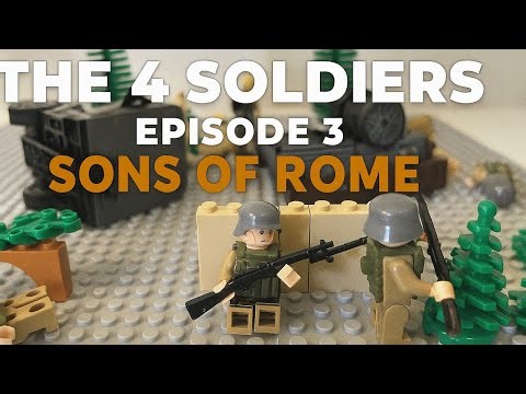 The 4 Soldiers – Episode 3: Sons of Rome (WW2 LEGO Stop Motion)