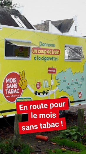 [REPORTAGE] - En route pour le Mois sans tabac ! Le Mois sans tabac bat son plein, et en Bretagne, l'accompagnement se fait en mode itinérant ! 🛣️ Une camionnette spécialement aménagée parcourt la région pour offrir un soutien personnalisé aux fumeurs désireux d'en finir avec la cigarette. 🟡 Qu'y trouve-t-on à bord ? 🟢 Qui sont les professionnels de santé mobilisés ? 🔵 Comment cette initiative locale aide-t-elle les Bretons à relever le défi d'arrêter de fumer pendant 30 jours (et plus) ? Dé