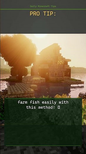 Minecraft tip: farm fish easily with this method! 🐟