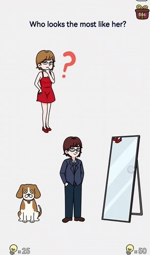 brain out level 17 and who looks the most like her?