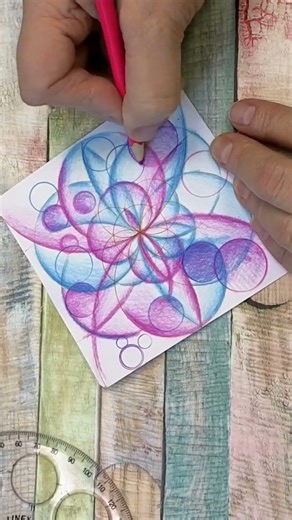 Drawing Circles Over an Abstract Artwork #shorts