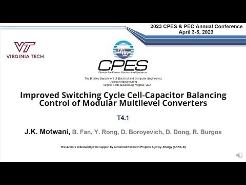 Jayesh Motwani - Switching Cycle Cell-Capacitor Balancing Control of Modular Multilevel Converters