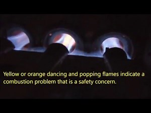 Furnace burner colors yellow or orange means its time for service.