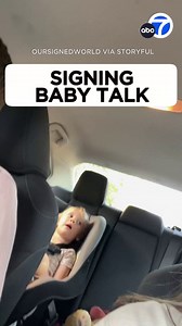 21K views · 109 reactions | A Seattle mom used sign language to communicate the sounds of her toddler to her deaf husband during a car ride so he could understand what she was experiencing.  | ABC7 | Facebook