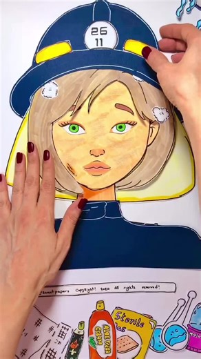 [Paper ASMR 🪸] Soothing Care for a Brave Firefighter After Work Relaxation #ASMR #paperasmr #paperdiy #asmrrelaxation #massage #마사지 #종이놀이 #紙遊び