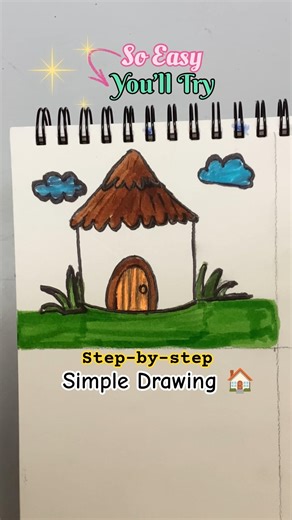 Easy House Drawing for Kids 🛖 DIY Ideas✨