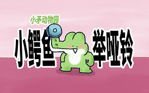 【小矛动物园】小鳄鱼经常举哑铃，保持身材是很重要的。