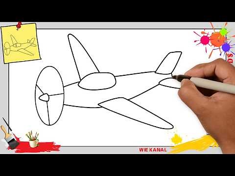 Flugzeug zeichnen schritt für schritt für anfänger & kinder - Zeichnen lernen 2