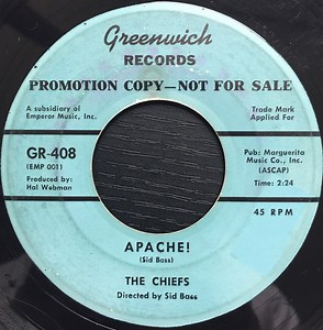 The Chiefs - Apache! / Dee's Dream