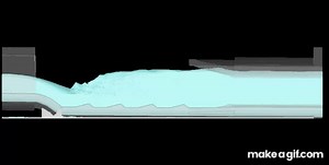 Numerical Simulation of a Hydraulic Jump | FLOW-3D HYDRO on Make a GIF