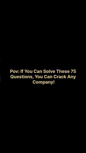Crack Any Company 🚀 | Top 75 Coding Interview Questions You Must Solve 💻 #tech #programming